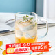 唯銘諾（WEIMINGNUO）高硼硅玻璃杯帶把家用水杯子男啤酒杯咖啡牛奶杯泡茶杯耐熱500ml