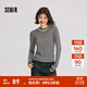 森馬（Semir）針織衫女撞色假兩件內搭簡(jiǎn)約時(shí)尚冬季2024套頭毛衫修身 黑白色調00491 M 160/84A