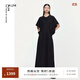 噢姆（AUM）【品質(zhì)臻選】2025年夏季新款解構(gòu)設(shè)計(jì)休閑連衣裙正肩黑色收腰長裙 黑色 M