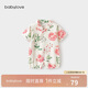 babylove嬰兒連體衣夏季竹棉山茶紗布和尚服新生兒寶寶衣服薄款透氣哈衣