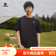 卡爾美（KELME）短袖t恤男2025夏季新款潮流時(shí)尚寬松棉t休閑透氣半袖 瑪瑙黑 M