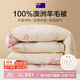 博洋家紡A類(lèi)抑菌100%澳洲進(jìn)口復合羊毛被被芯加厚冬被200*230cm
