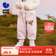 迷你巴拉男女童冬新款褲子柔軟百搭型保暖長(cháng)褲【雙面絨】 夢(mèng)幻粉60346 90