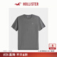 HOLLISTER小海鷗圖案25夏季情侶基礎款正肩T恤男裝女裝324-5482 深灰色 M (180/100A)
