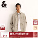 杰克·瓊斯（JACK&JONES）秋季新款潮流百搭舒適衣身圖案滿印翻領(lǐng)襯衫外套男裝225105021 E11卡其色 M