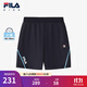 FILA斐樂(lè )童裝兒童短褲2025年夏季新款運動(dòng)褲男小童寬松休閑五分褲 RD寶藍-NV 130