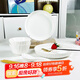 肅匠陶瓷餐具簡(jiǎn)約盤(pán)子碗套裝純白釉下彩餐具套裝釉下彩碗碟套裝微波爐 竹月(2碗2盤(pán)2勺2筷) 8件套