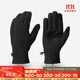 迪卡儂手套保暖滑雪防寒戰術(shù)摩托運動(dòng)騎行MT500成人徒步搖粒絨手套 黑色 L