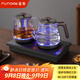 FUNORK全自動(dòng)上水電熱水壺 茶臺燒水壺家用辦公一體機茶桌茶幾嵌入式茶具電茶爐套裝 RY-10鈦灰色蒸茶款