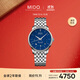 美度（MIDO）瑞士手表 貝倫賽麗系列 微笑款 月相 商務(wù)休閑 機械鋼帶男表