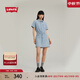 Levi's李維斯女士美式短款時(shí)尚潮流收腰顯瘦藍色ins風(fēng)牛仔連衣裙 淺藍色 S