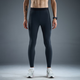 NEDAO內道靈動(dòng)力拉毛收納緊身長(cháng)褲男士帶腰包彈力保暖壓縮跑步運動(dòng)長(cháng)褲 石墨灰4.0 L
