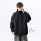 MMOPTOP雪尼爾飛行員立領(lǐng)夾克男士春秋季防潑水休閑外套MJK17黑色L