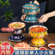 奧絲達單人小火鍋景泰藍琺瑯彩銅火鍋酒精環(huán)保油小火鍋老式銅火鍋涮羊肉 藍底龍鳳呈祥 1英寸 不銹鋼內膽