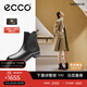 愛(ài)步（ECCO）牛皮低跟英倫風(fēng)切爾西靴 型塑25系列266503  黑色37