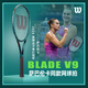Wilson威爾勝網(wǎng)球拍BLADE V9薩巴倫卡澳網(wǎng)奪冠拍水鬼綠球拍專(zhuān)業(yè)拍全碳素 Blade 98 16*19 305g 2號柄