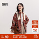 森馬（Semir）[商場(chǎng)同款]長(cháng)袖襯衫女中長(cháng)款oversize春2025格紋上衣101125105007