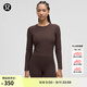 lululemon丨All It Takes 女士運動(dòng)長(cháng)袖T恤*羅紋 Nulu? LW3GEZS 濃縮咖啡色 S /6