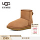 UGG秋季女士休閑舒適平底圓頭純色保暖經(jīng)典迷你短靴雪地靴1016222 CHE | 栗色 38