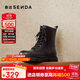 森達馬丁靴女商場(chǎng)同款牛皮中筒皮靴XEC01DZ4 黑色絨里 37