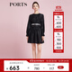 PORTS寶姿商場同款春季新品女裝連衣裙SD8D023PWA003 黑色 M (6)