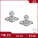 VVIENNE WESTLOCK西太后滿鉆雪花土星耳釘輕奢耳環(huán)送女友老婆生日禮物 雪花土星耳釘