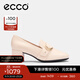 愛(ài)步（ECCO）樂(lè )福鞋女 簡(jiǎn)約百搭優(yōu)雅淺口粗跟正裝單鞋高跟鞋女 型塑290953 石灰色29095301378 36 （尺碼偏大）