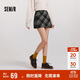 森馬（Semir）半身裙女格紋A字裙復古文藝冬俏皮短裙小個(gè)子學(xué)院風(fēng)101724120008