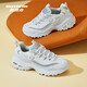 Skechers斯凱奇女鞋春夏復古時(shí)尚熊貓鞋透氣緩震老爹鞋經(jīng)典小白鞋66666200 白色/66666200-WHT 37 女鞋37碼及以上偏大 內長(cháng)240mm