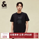 杰克·瓊斯（JACK&JONES） 純棉上衣舒適潮流胸前刺繡法斗犬羅紋圓領(lǐng)短袖T恤男裝225101026