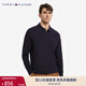 TOMMY HILFIGER【透氣舒適】秋冬男裝經(jīng)典1985純色繡標珠地網(wǎng)眼長(cháng)袖T恤POLO 藏青色DW5 L （推薦：150-165斤）
