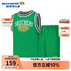 Skechers斯凱奇速干透氣男童夏季背心t恤短褲兒童籃球運(yùn)動服套裝P225K076