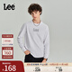 Lee商場(chǎng)同款標準版型鏤空字母logo圓領(lǐng)棉質(zhì)男長(cháng)袖T恤休閑潮LMT00 白色 M