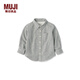 無(wú)印良品（MUJI）嬰童 法蘭絨 長(cháng)袖襯衫 兒童襯衣男童女童 CC23UA4A 灰色格紋 80cm /48A