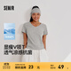 森馬（Semir）短袖t恤女涼感抗菌正肩修身上衣2025夏裝新款顯瘦V領(lǐng)白色打底衫 中花灰00510 XL