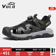 VOLO犀牛涼鞋夏季新款沙灘鞋戶(hù)外網(wǎng)面透氣休閑鞋時(shí)尚旋轉鈕洞洞鞋 橄欖綠 40