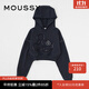moussy 新品迪士尼合作款粉嫩米奇連帽衛(wèi)衣010HSQ90-0260 021淺黑色 均碼