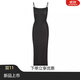 SKIMS【卡戴珊易夢(mèng)玲同款】辣妹螺紋吊帶連衣裙女露背顯瘦包臀長(cháng)裙子 黑色 S