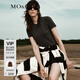 MO&Co.閃鉆標(biāo)語正肩修身彈力百搭T恤黑色白色美式復(fù)古時(shí)尚上衣上裝 深花灰色-第2批 建議和客服確認(rèn)尺碼哦 M 165 建議和客服確認(rèn)尺碼哦