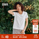 森馬（Semir）短袖t恤女短款合體顯瘦正肩內(nèi)搭25夏涼感修身打底衫109325100001