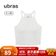 ubras【虞書(shū)欣同款】羅紋辣妹短款背心帶胸墊背心女免穿內搭打底 工字背心-白色 M