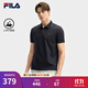 FILA 斐樂(lè )黃景瑜同款男子針織短袖領(lǐng)航POLO衫2025夏新款商務(wù)休閑上衣 傳奇藍-NV XL 180/100A/XL