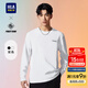 海瀾之家（HLA）長(cháng)袖T恤男秋季POWER YOUNG字母印花長(cháng)袖打底衫男 漂白38 L 175/92A 推薦137~150斤