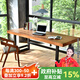 恬夢(mèng) 簡(jiǎn)約實(shí)木電腦桌臺式家用臥室書(shū)桌美式辦公長(cháng)桌學(xué)習寫(xiě)字桌子 單桌子220*80*75木板厚度5厘米