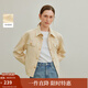 茵曼2025秋冬女裝新款法式通勤小香風(fēng)短夾克外套休閑顯瘦金扣上衣  杏果黃 M