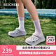 斯凱奇（Skechers）洞洞鞋厚底沙灘涼鞋女外穿高級感包頭踩屎感多巴胺泡泡鞋 薰衣草色/LAV 36 尺碼偏大，建議選小一碼