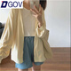 DGOV韓系少女感冰絲防曬衣女2025夏季新款薄空調衫寬松戶(hù)外騎行防曬服 黃色防曬服 S
