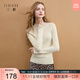 三彩宋軼同款【可機洗100綿羊毛】2025冬季新款針織衫修身打底衫簡(jiǎn)約M