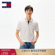 TOMMY JEANS【潮流鑲邊】25夏季男裝純棉珠地網(wǎng)眼翻領(lǐng)短袖T恤POLO