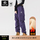 凱樂(lè )石戶(hù)外沖鋒衣褲子女春秋冬爬山?jīng)_鋒褲戶(hù)外登山工裝褲男 茄紫色/加絨款 女款 M 100-115斤